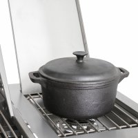 Allgrill Top-Line Gasgrill Chef S Black - Set mit Grillspieß, Grillplatte, Wetterschutzhülle, Grillbürste