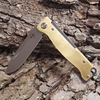 Böker Plus Atlas Brass Messing Taschenmesser Slipjoint Clip