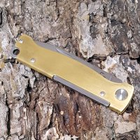 Böker Plus Atlas Brass Messing Taschenmesser Slipjoint Clip