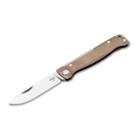 Böker Plus Atlas Brass Messing Taschenmesser Slipjoint Clip