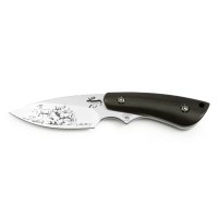 Puma IP red deer Ebenholz Jagdmesser mit Lederscheide