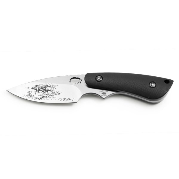 PUMA IP wildboar II G10 schwarz Jagdmesser mit Lederscheide
