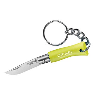 Opinel Mini Messer No 2  Schlüsselanhänger hellgrün