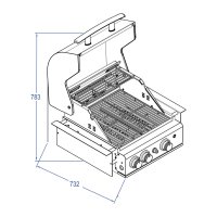 TOP-LINE - ALLGRILL CHEF M - BUILT-IN mit Air System
