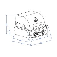 TOP-LINE - ALLGRILL CHEF M - BUILT-IN mit Air System
