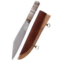 Wikinger Skramasax Saxmesser Carbon mit Knochengriff