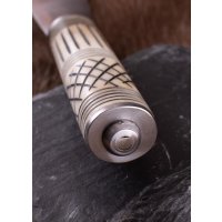 Wikinger Skramasax Saxmesser Carbon mit Knochengriff