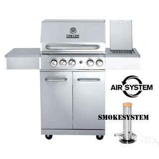 ALLGRILL ALLROUNDER M Modular mit Steakzone® links, Air-System und Smoke-System