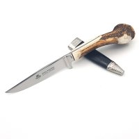 Linder Trachtenmesser, Halberlklinge mit Hirschkrone,...