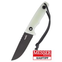 Schnitzel TRI Outdoormesser Jade G10 Griff