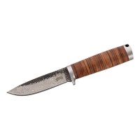 Herbertz Gürtelmesser Damaststahl Lederscheide