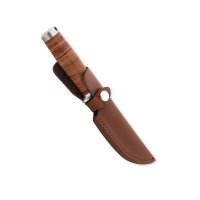 Herbertz Gürtelmesser Damaststahl Lederscheide