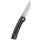 QSP Osprey Klappmesser 14C28N Satinierte Klinge, shredded CF overlay G10 Griff, blau