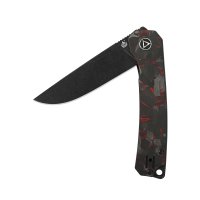 QSP Osprey Klappmesser 14C28N Schwarze stonewashed...