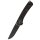 QSP Osprey Klappmesser 14C28N Schwarze stonewashed Klinge, shredded CF overlay G10, rot