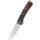 QSP Osprey Klappmesser14C28N Satinierte Klinge, shredded CF overlay G10 Griff, rot