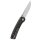 QSP Osprey Klappmesser14C28N Satinierte Klinge, shredded CF overlay G10 Griff, rot