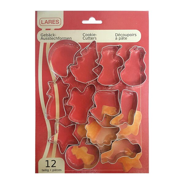 Lares 12 Ausstechformen Plätzchen-Ausstecher auf SB-Karte - Ø ca. 5 cm Set 3