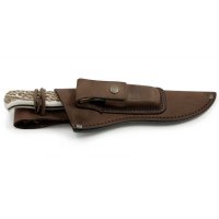 Puma SGB Bowie Whitetail POM Commando Stag 2-teilig Lederscheide