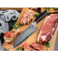 Böker Meisterklinge Damast Santoku Kochmesser