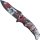 Haller Einhandmesser Nightmare Liner Lock Clip, weiß-rot