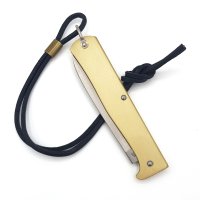 Otter Mercator klein Messing rostfrei mit Lederband
