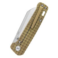 QSP Taschenmesser Penguin 2-tone satinierte Klinge bronze Titan Griff