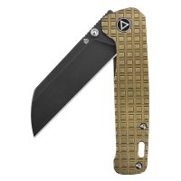 QSP Taschenmesser Penguin schwarze stonewashed Klinge bronze Titan Griff