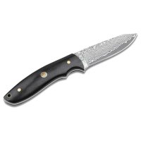 Böker Magnum Vernery Damast Knife Freizeitmesser mit Lederscheide