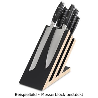 Yaxell Messerblock magnetisch fr 6 Messer Buche schwarz/natur
