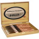 Haller Schlmesser Zebraholzgriff - Messerset in Holzbox...