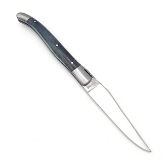 Laguiole Taschenmesser 12 cm Pappelwurzel blau mit Edelstahlbacken