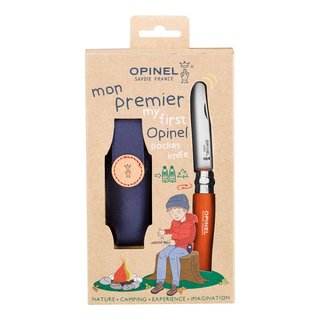 Opinel Kindermesser Nr. 7 orange mit Etui - Taschenmesser-Set Mein erstes Opinel