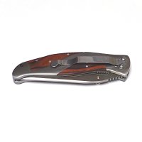 CJH Einhandmesser, Pakkaholz-Schalen, in Holzschatulle