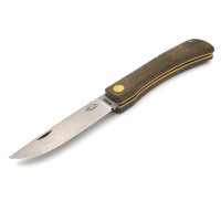 Otter Hippekniep mittel Micarta grün, Carbon